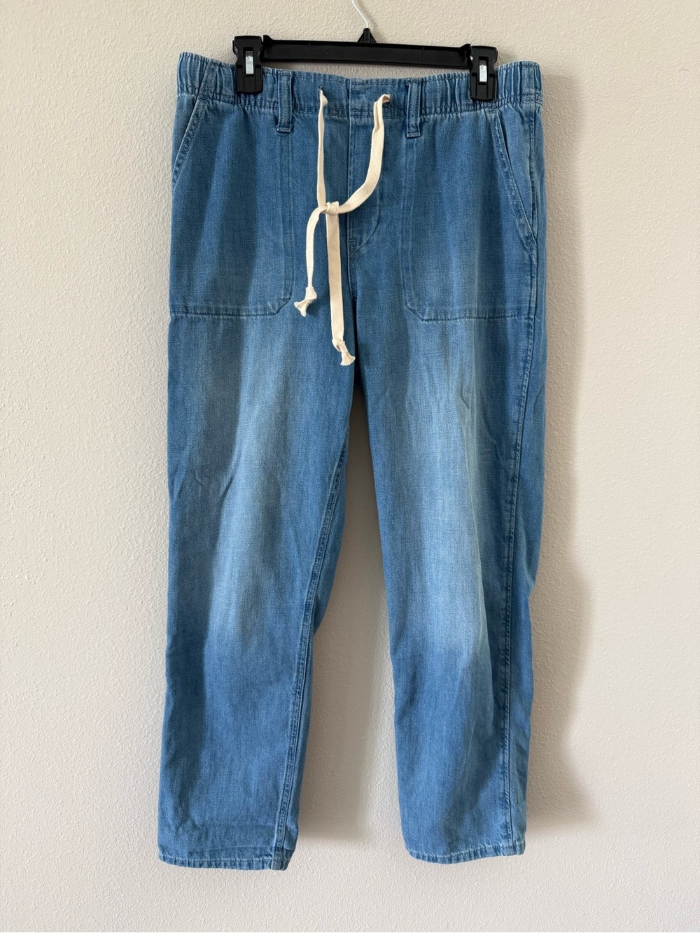 GAP Women High-Rise Light Blue Denim Jeans with Functional Drawstring medium - Picture 2 of 4